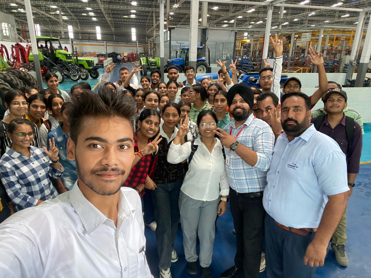 Students of Desh Bhagat University visited Preet Tractors Nabha